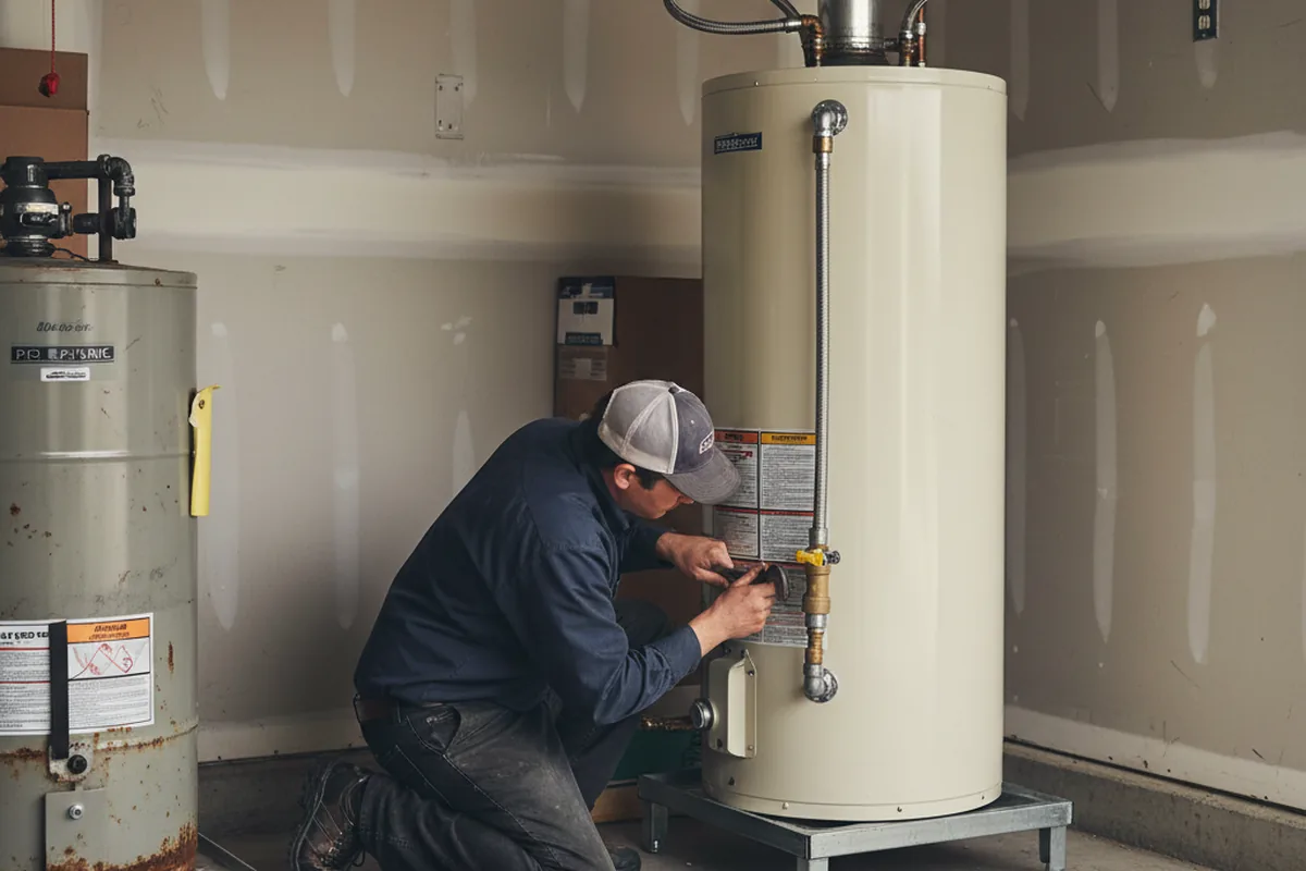 Water heater and shutoff valve replacement in East Vandergrift