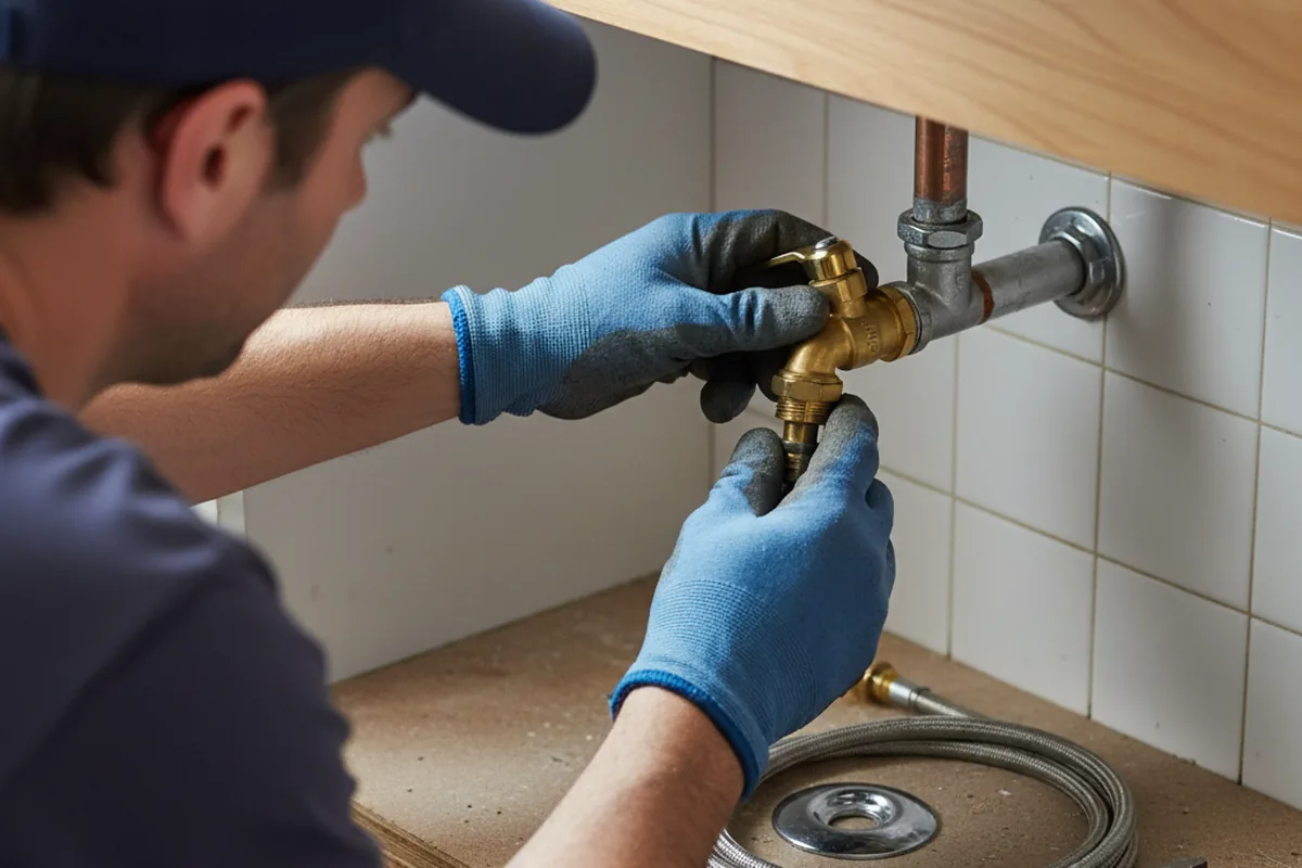 Shutoff valve and fitting work during Faucet and Fixture Repair in East Vandergrift